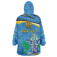 Personalized Saint Lucia Independence Day Wearable Blanket Hoodie Since 1979