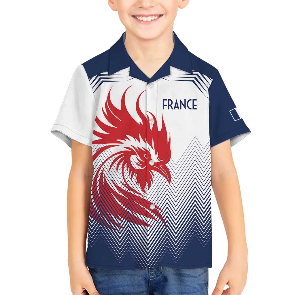 Custom France Rugby Family Matching Summer Maxi Dress and Hawaiian Shirt Summer Paris 2024 - Wonder Print Shop