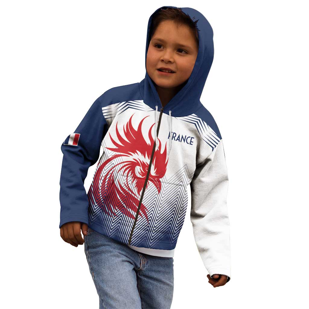 Custom France Rugby Kid Hoodie Summer Paris 2024 - Wonder Print Shop