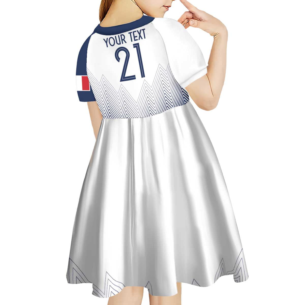 Custom France Rugby Kid Short Sleeve Dress Summer Paris 2024 - Wonder Print Shop