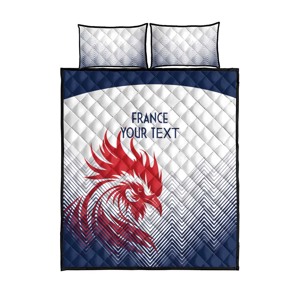 Custom France Rugby Quilt Bed Set Summer Paris 2024 - Wonder Print Shop