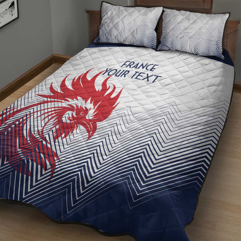 Custom France Rugby Quilt Bed Set Summer Paris 2024 - Wonder Print Shop