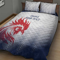 Custom France Rugby Quilt Bed Set Summer Paris 2024 - Wonder Print Shop