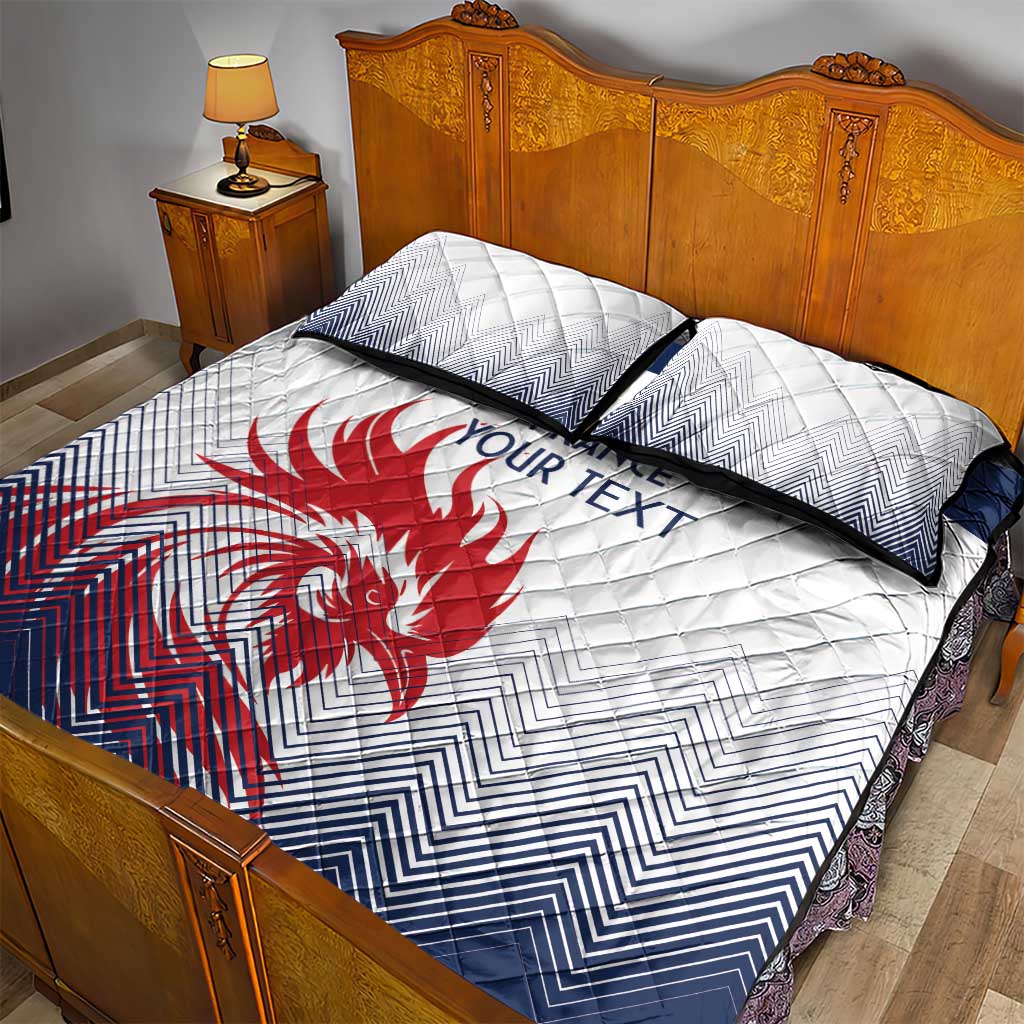 Custom France Rugby Quilt Bed Set Summer Paris 2024 - Wonder Print Shop