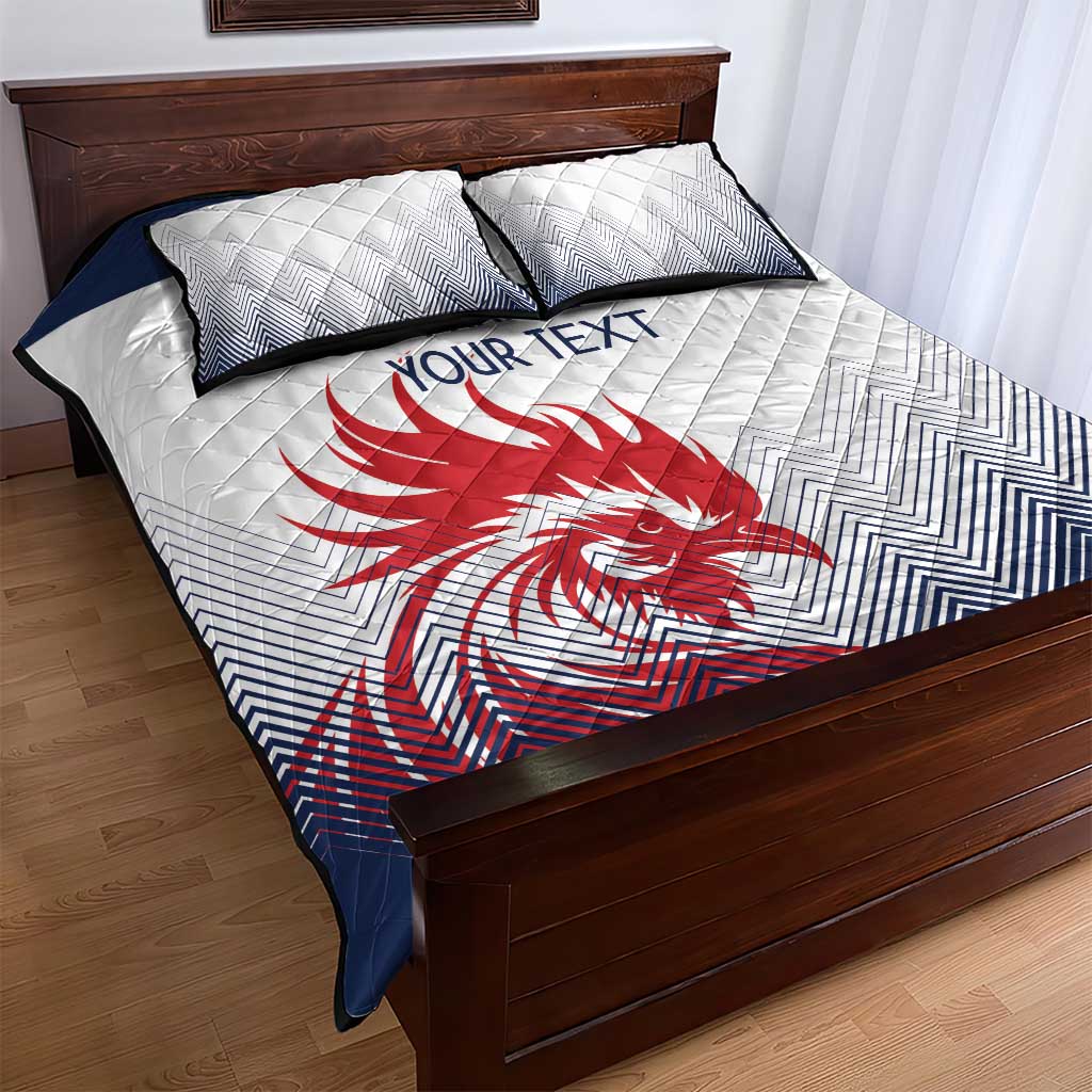 Custom France Rugby Quilt Bed Set Summer Paris 2024 - Wonder Print Shop