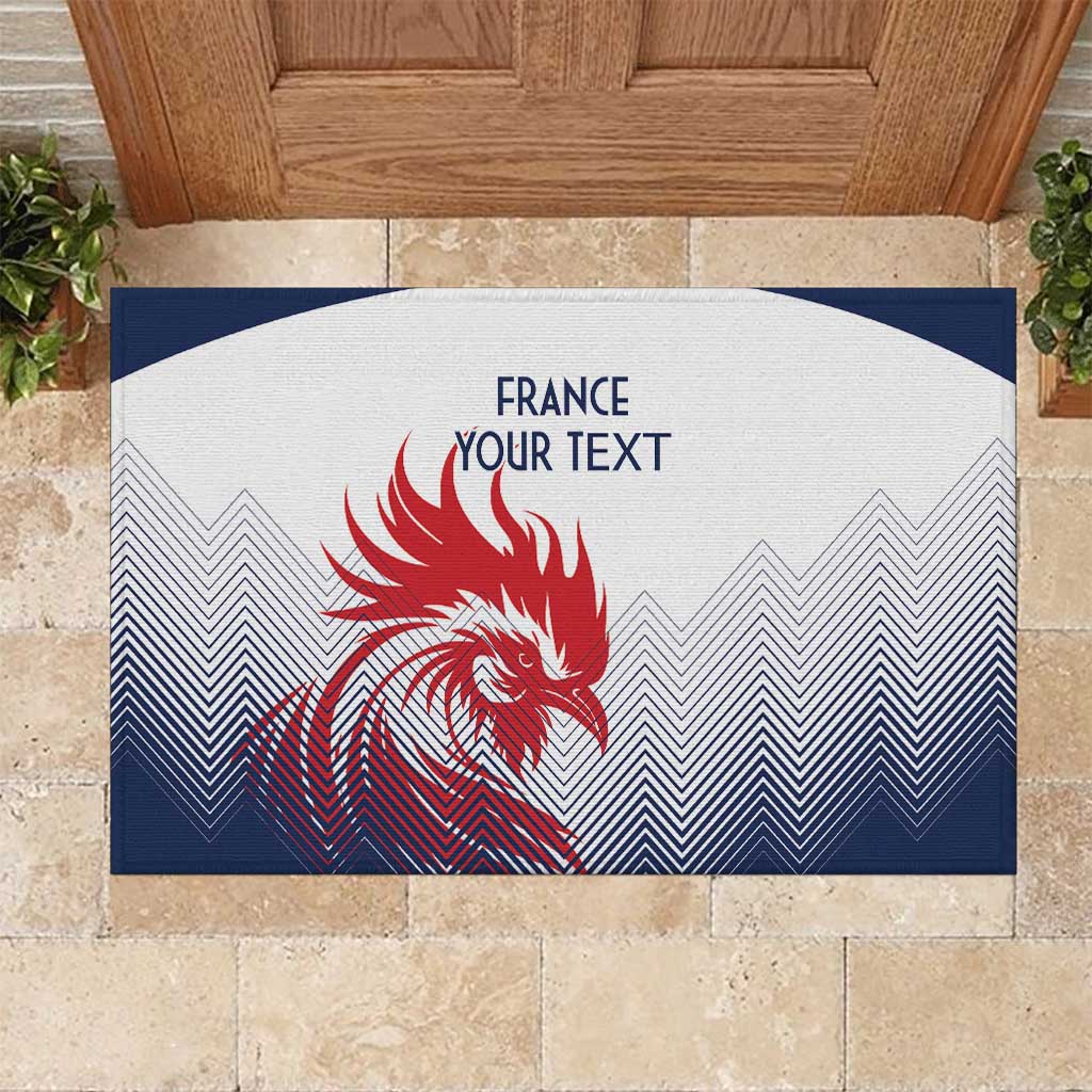 Custom France Rugby Rubber Doormat Summer Paris 2024 - Wonder Print Shop