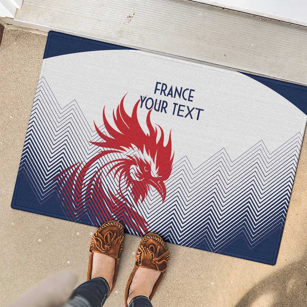 Custom France Rugby Rubber Doormat Summer Paris 2024 - Wonder Print Shop