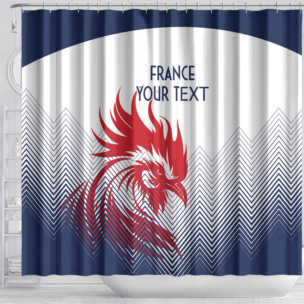 Custom France Rugby Shower Curtain Summer Paris 2024
