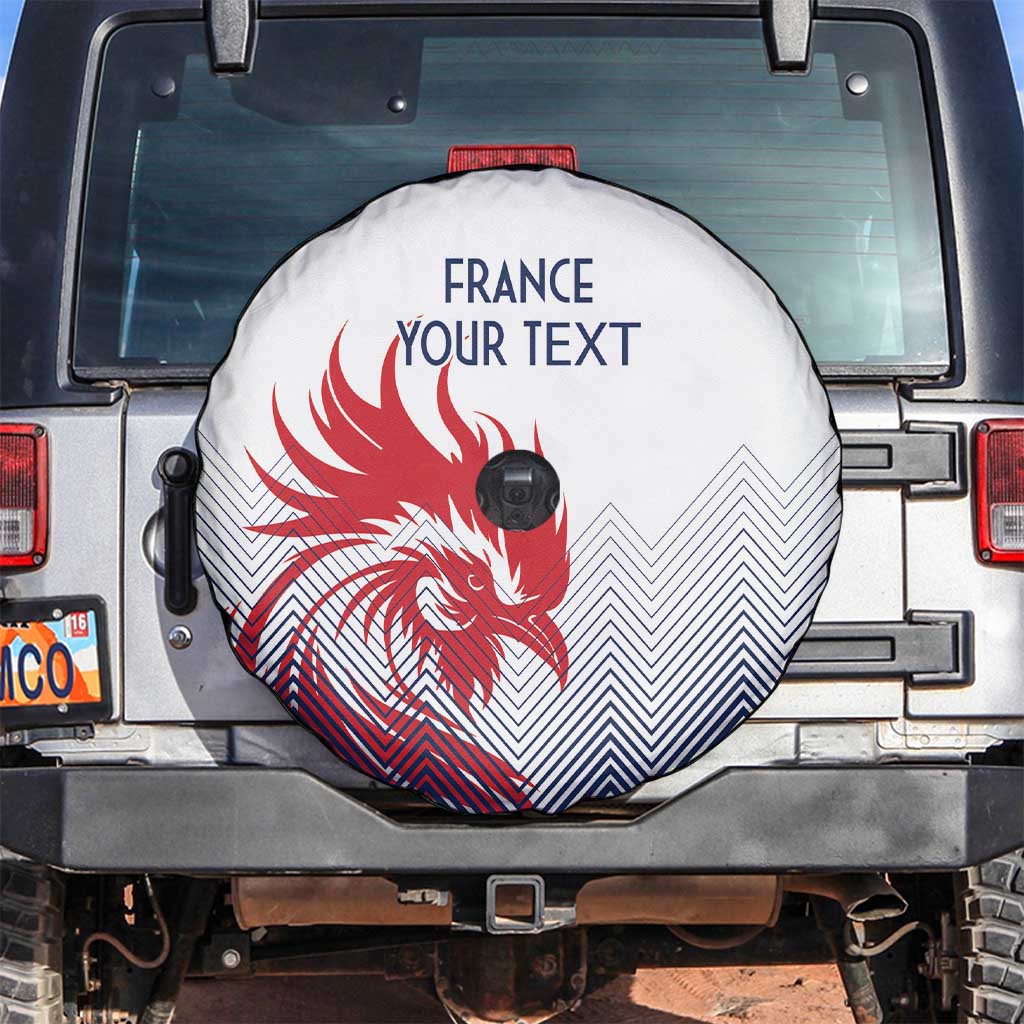 Custom France Rugby Spare Tire Cover Summer Paris 2024 - Wonder Print Shop