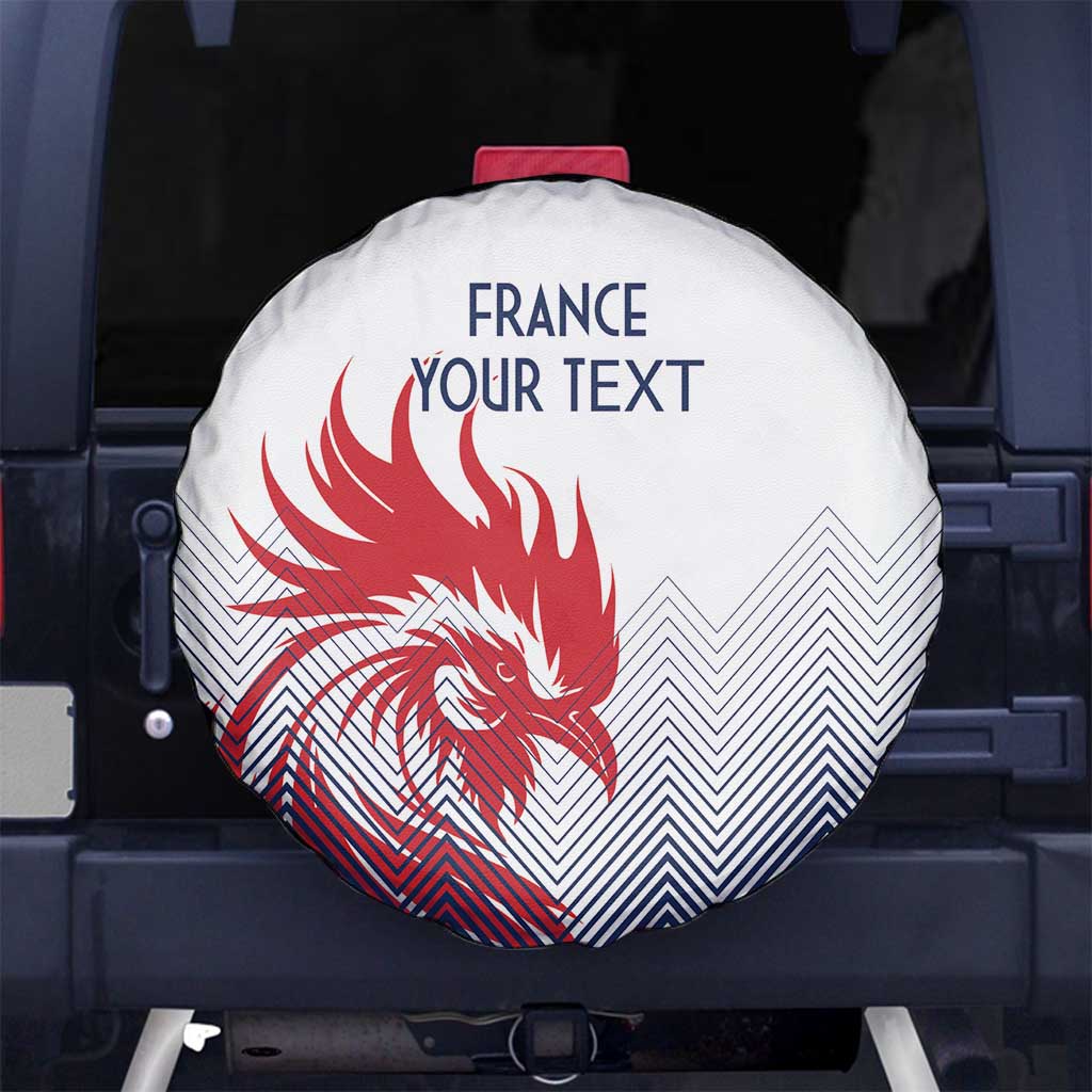 Custom France Rugby Spare Tire Cover Summer Paris 2024 - Wonder Print Shop