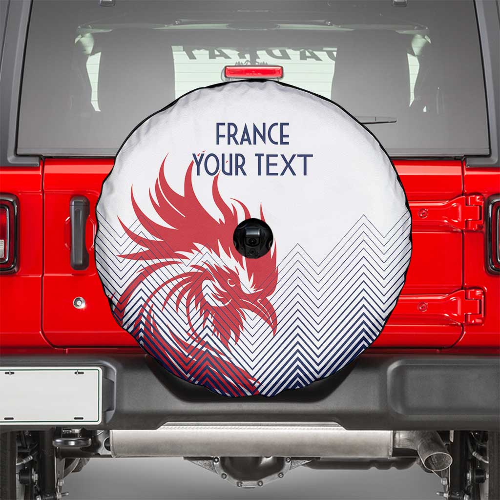 Custom France Rugby Spare Tire Cover Summer Paris 2024 - Wonder Print Shop