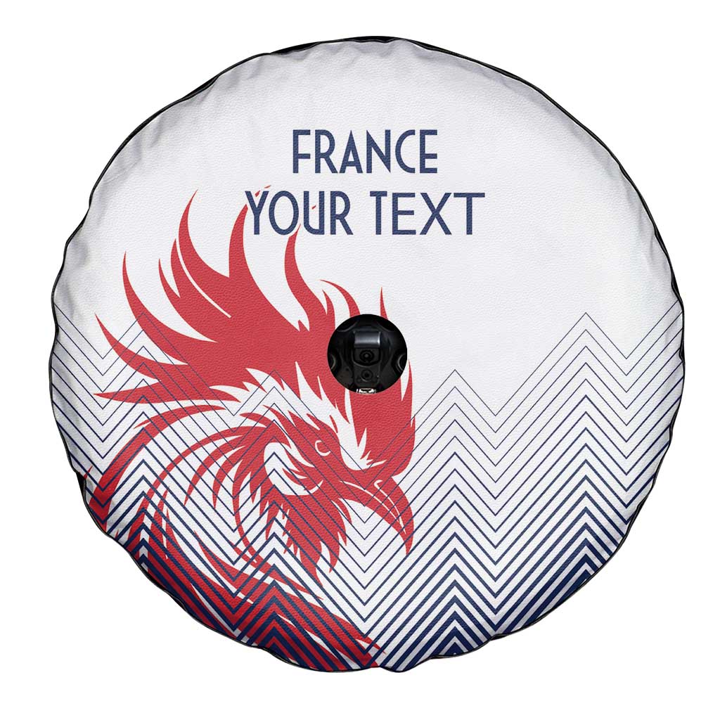 Custom France Rugby Spare Tire Cover Summer Paris 2024 - Wonder Print Shop