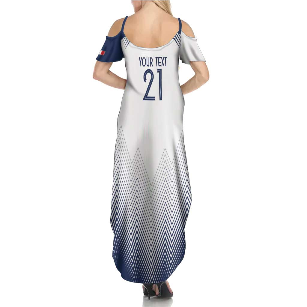 Custom France Rugby Summer Maxi Dress Summer Paris 2024 - Wonder Print Shop