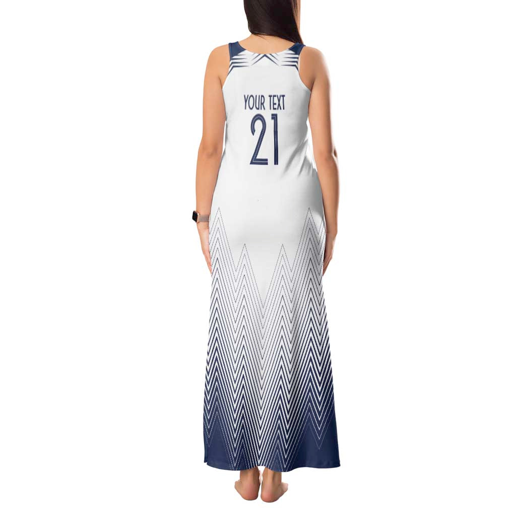 Custom France Rugby Tank Maxi Dress Summer Paris 2024 - Wonder Print Shop