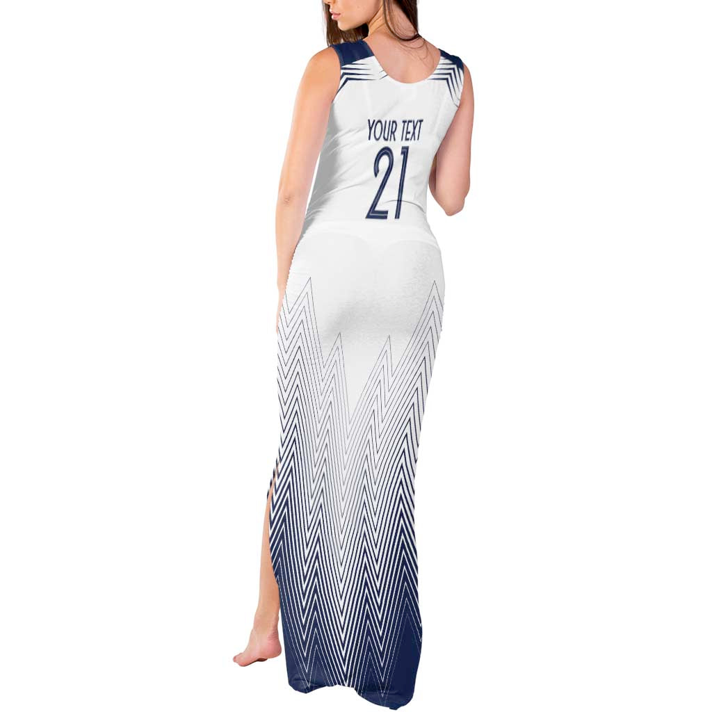 Custom France Rugby Tank Maxi Dress Summer Paris 2024 - Wonder Print Shop