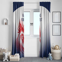 Custom France Rugby Window Curtain Summer Paris 2024 - Wonder Print Shop