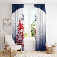 Custom France Rugby Window Curtain Summer Paris 2024 - Wonder Print Shop