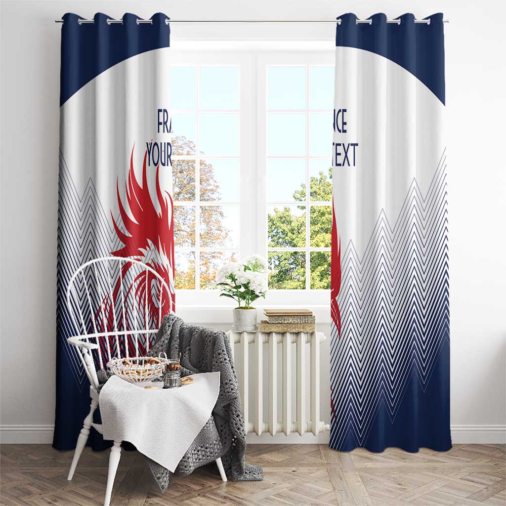 Custom France Rugby Window Curtain Summer Paris 2024 - Wonder Print Shop