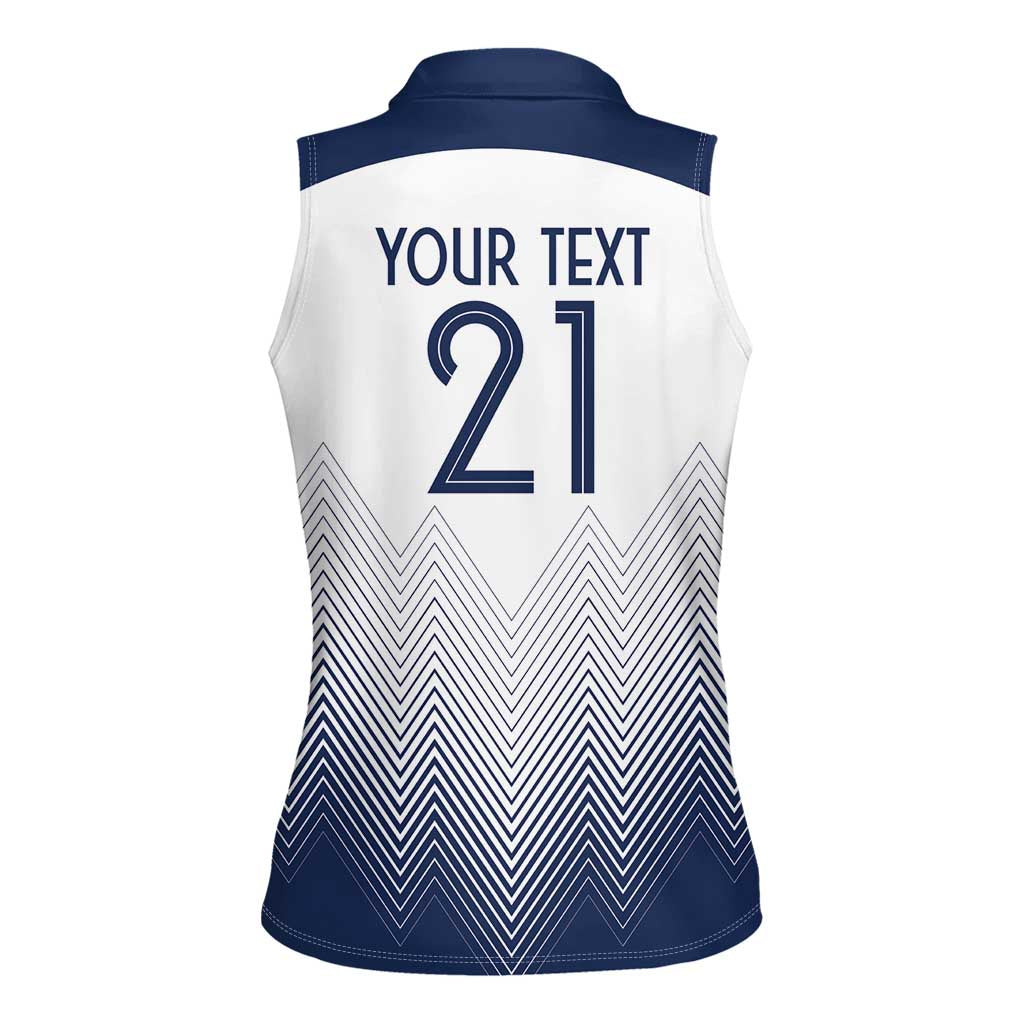 Custom France Rugby Women Sleeveless Polo Shirt Summer Paris 2024 - Wonder Print Shop