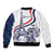 Custom France Women Rugby Bomber Jacket Summer Flowers 2024 LT9 - Wonder Print Shop