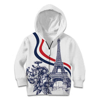 Custom France Women Rugby Kid Hoodie Summer Flowers 2024 - Wonder Print Shop