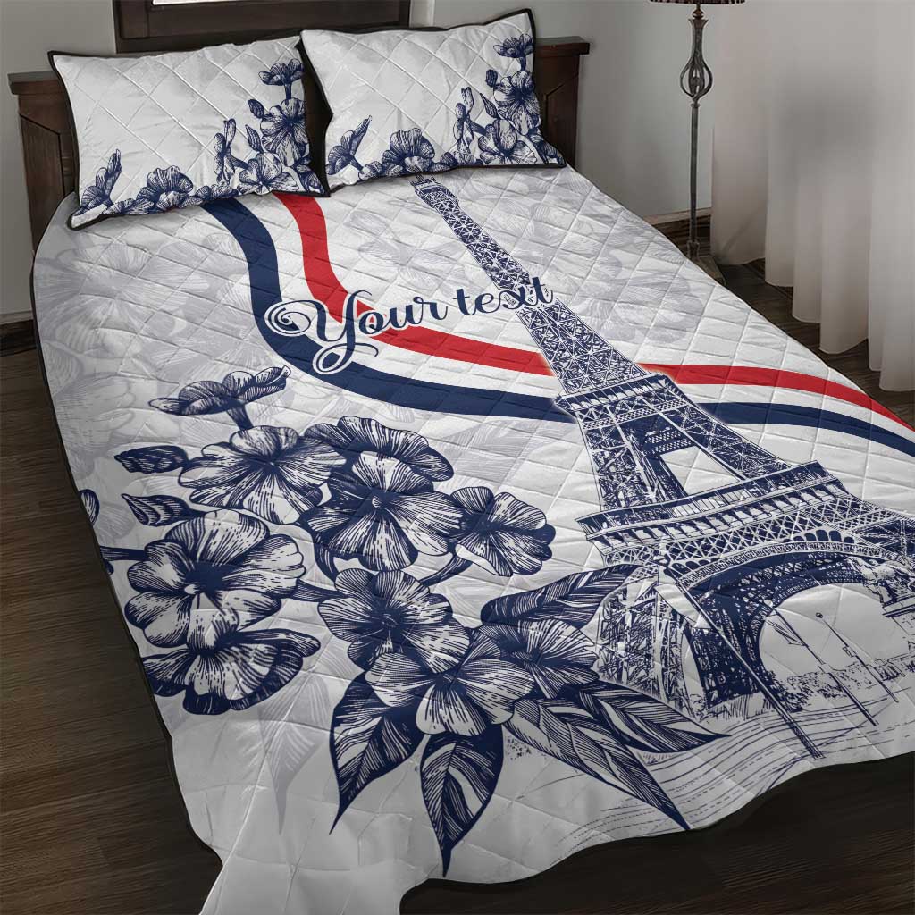 Custom France Women Rugby Quilt Bed Set Summer Flowers 2024 - Wonder Print Shop
