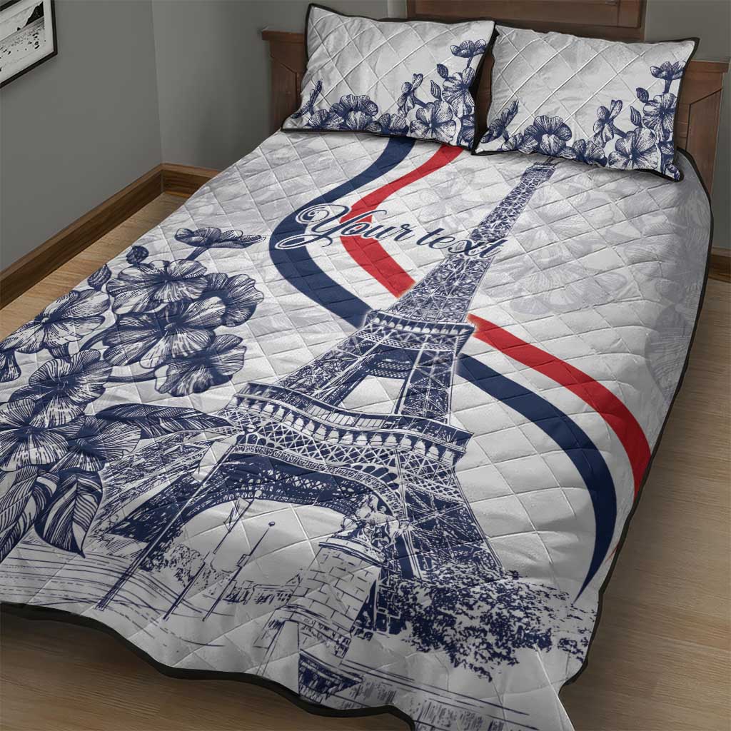 Custom France Women Rugby Quilt Bed Set Summer Flowers 2024 - Wonder Print Shop