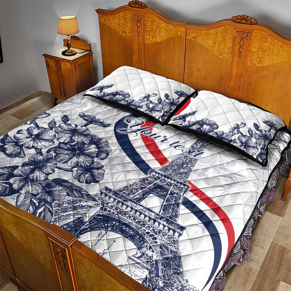 Custom France Women Rugby Quilt Bed Set Summer Flowers 2024 - Wonder Print Shop