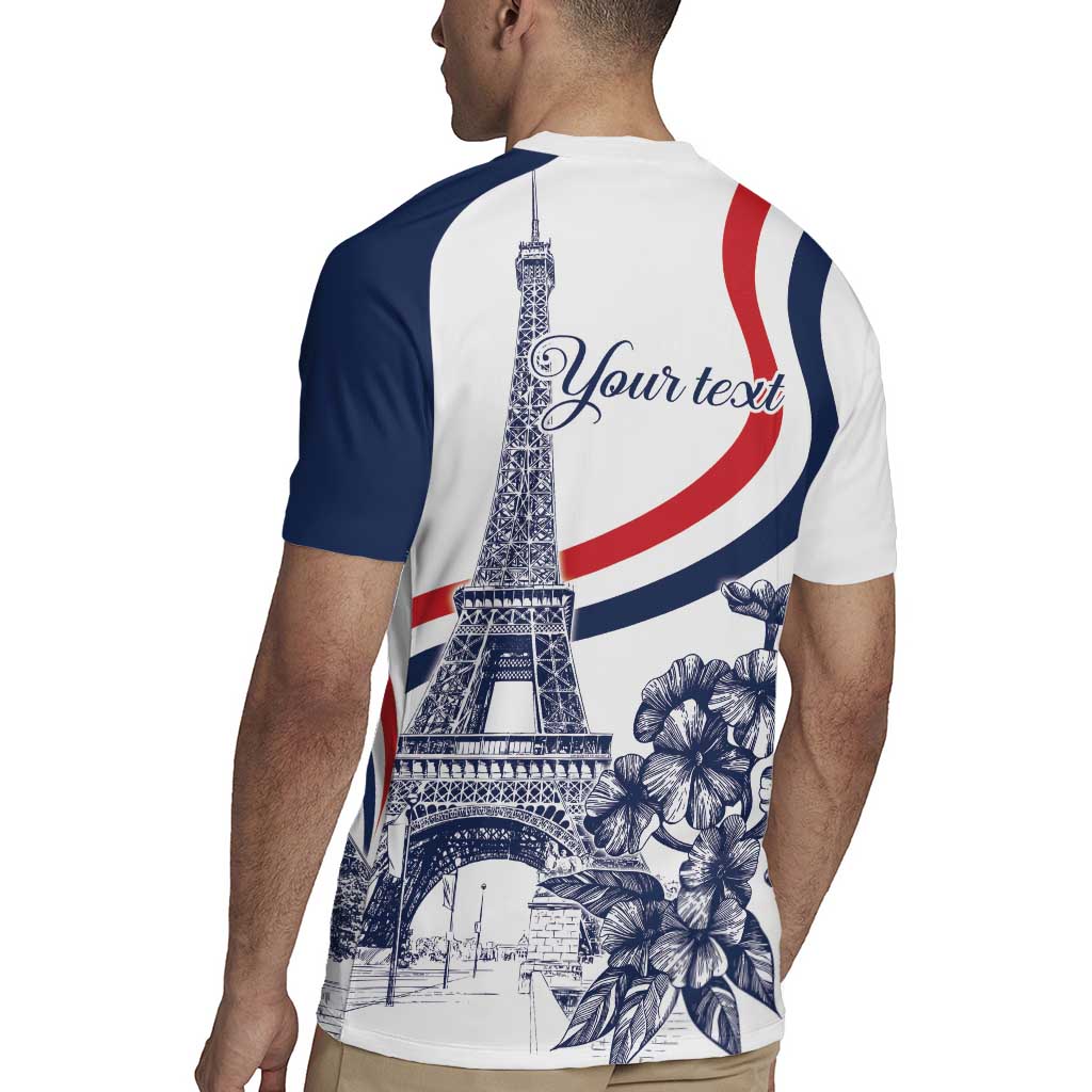 Custom France Women Rugby Rugby Jersey Summer Flowers 2024 - Wonder Print Shop