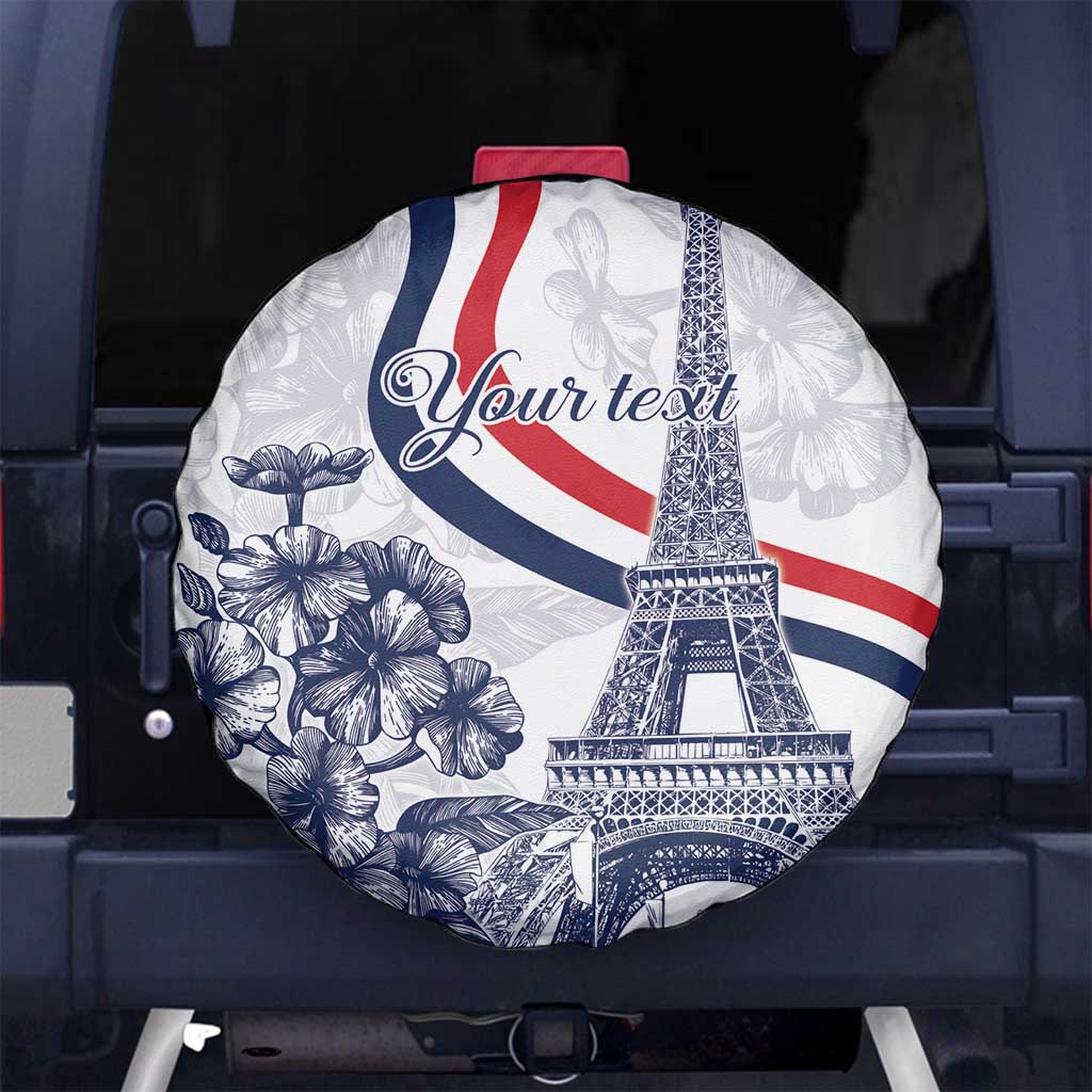 Custom France Women Rugby Spare Tire Cover Summer Flowers 2024 - Wonder Print Shop