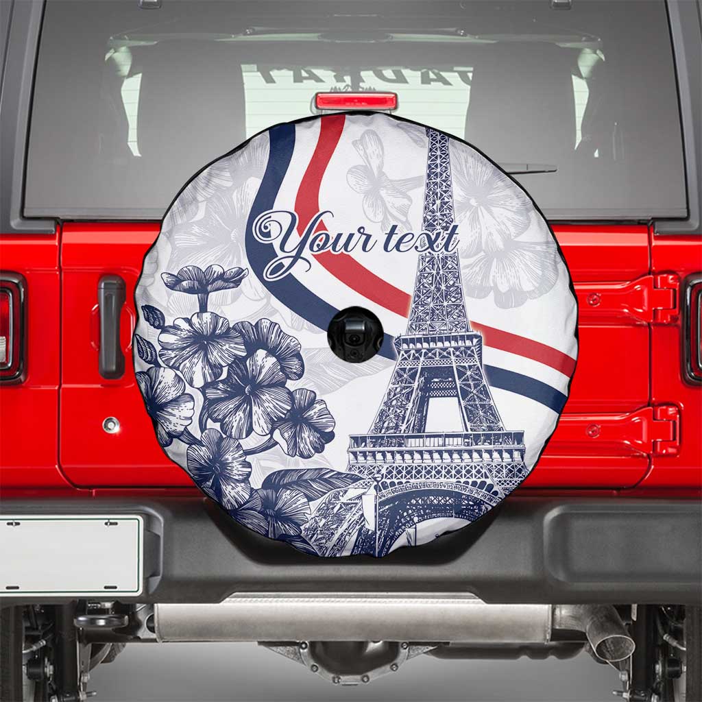 Custom France Women Rugby Spare Tire Cover Summer Flowers 2024 - Wonder Print Shop