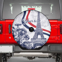 Custom France Women Rugby Spare Tire Cover Summer Flowers 2024 - Wonder Print Shop