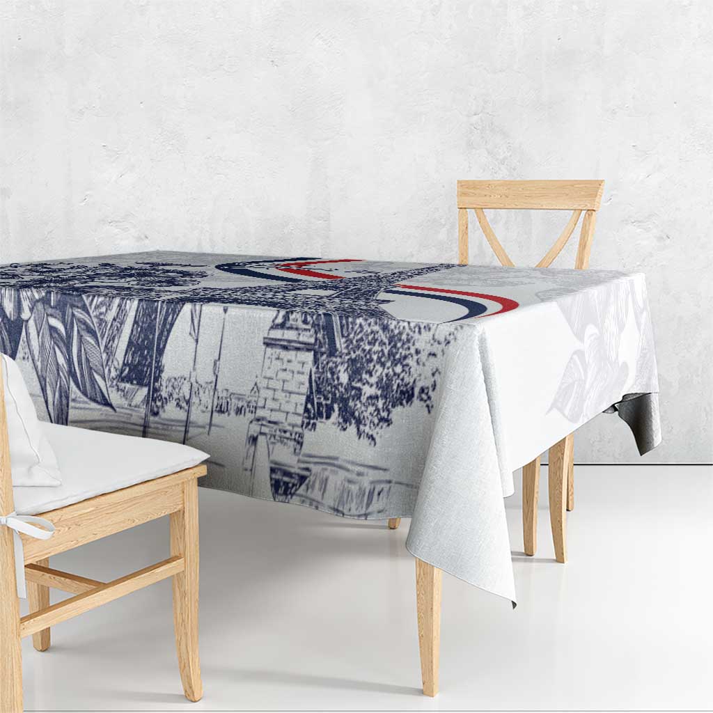Custom France Women Rugby Tablecloth Summer Flowers 2024 - Wonder Print Shop