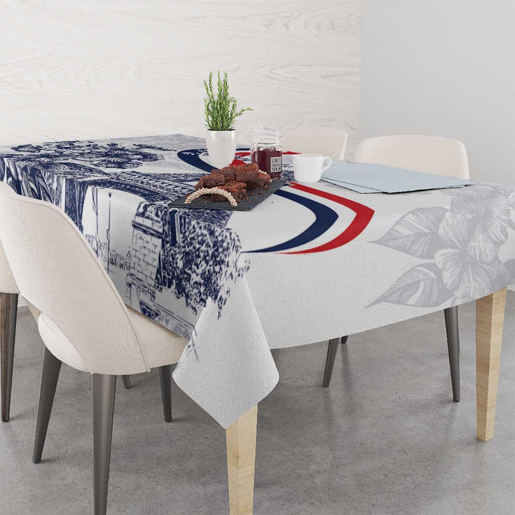 Custom France Women Rugby Tablecloth Summer Flowers 2024 - Wonder Print Shop
