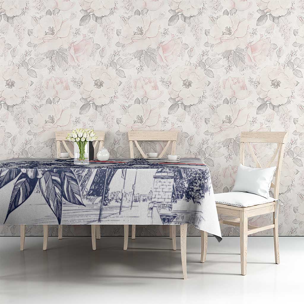 Custom France Women Rugby Tablecloth Summer Flowers 2024 - Wonder Print Shop
