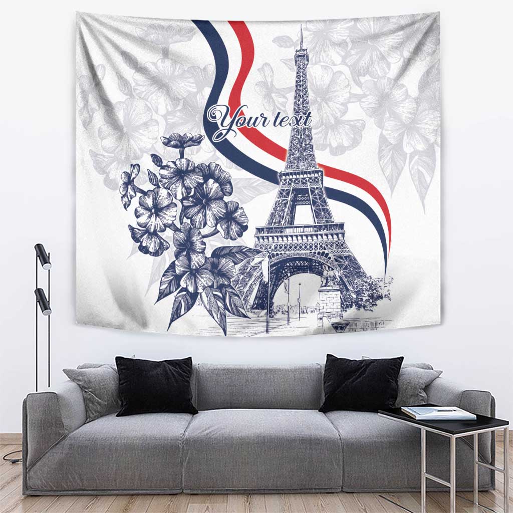 Custom France Women Rugby Tapestry Summer Flowers 2024 - Wonder Print Shop