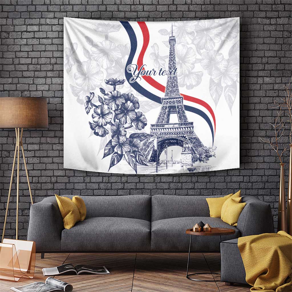 Custom France Women Rugby Tapestry Summer Flowers 2024 - Wonder Print Shop