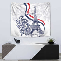 Custom France Women Rugby Tapestry Summer Flowers 2024 - Wonder Print Shop