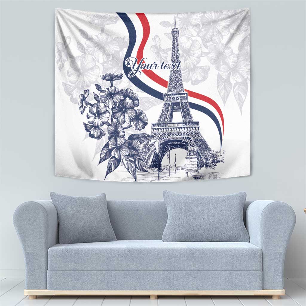 Custom France Women Rugby Tapestry Summer Flowers 2024 - Wonder Print Shop