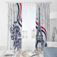 Custom France Women Rugby Window Curtain Summer Flowers 2024 - Wonder Print Shop