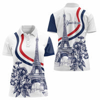 Custom France Women Rugby Women Polo Shirt Summer Flowers 2024 - Wonder Print Shop