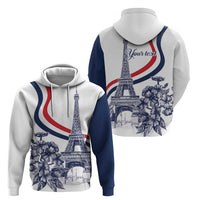 Custom France Women Rugby Zip Hoodie Summer Flowers 2024 - Wonder Print Shop