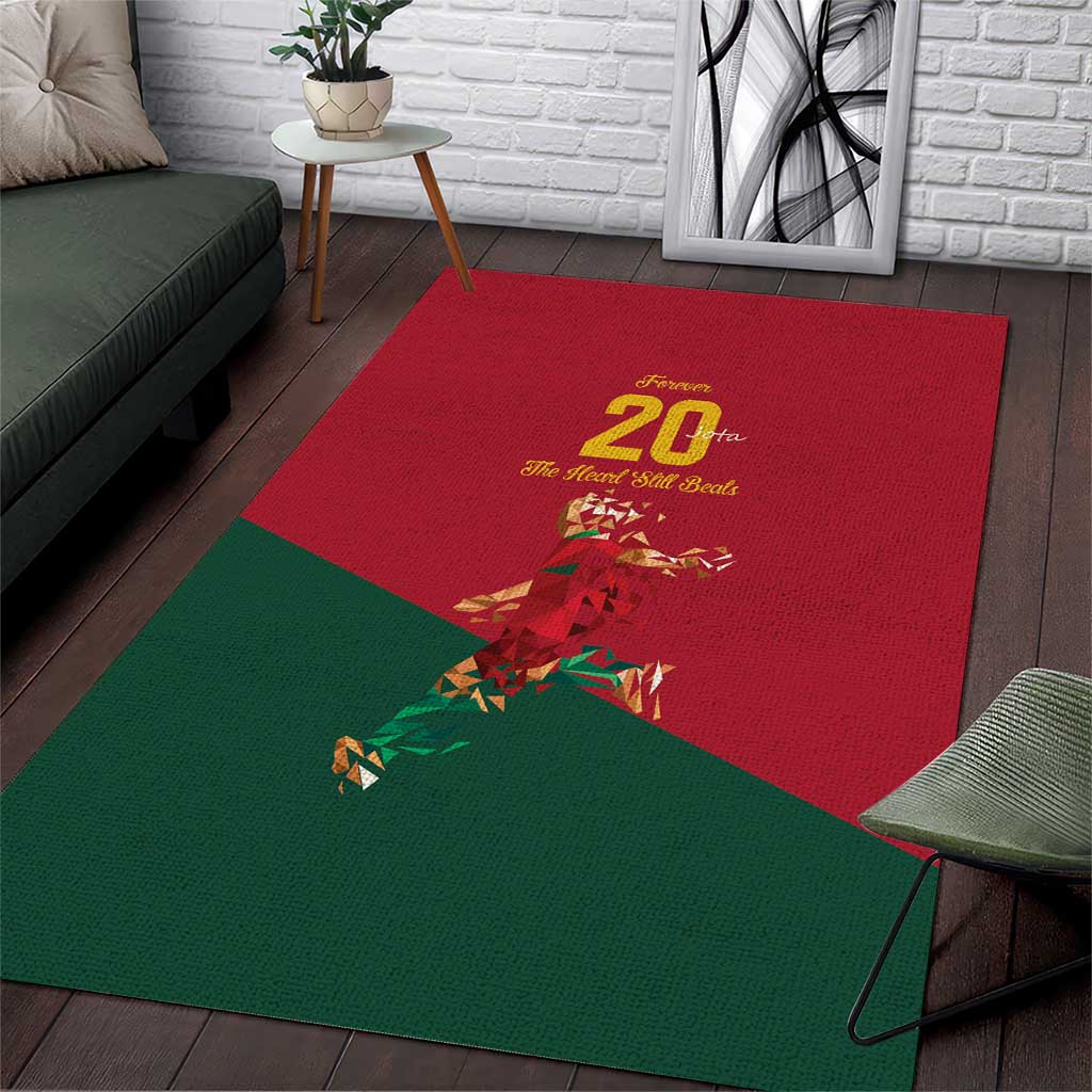 Portuguese Footballer Memorial Area Rug Forever 20 The Heart Still Beats - Wonder Print Shop