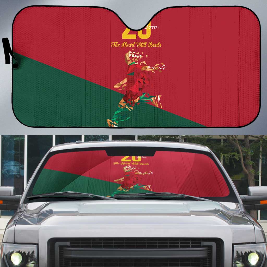 Portuguese Footballer Memorial Auto Sun Shade Forever 20 The Heart Still Beats - Wonder Print Shop