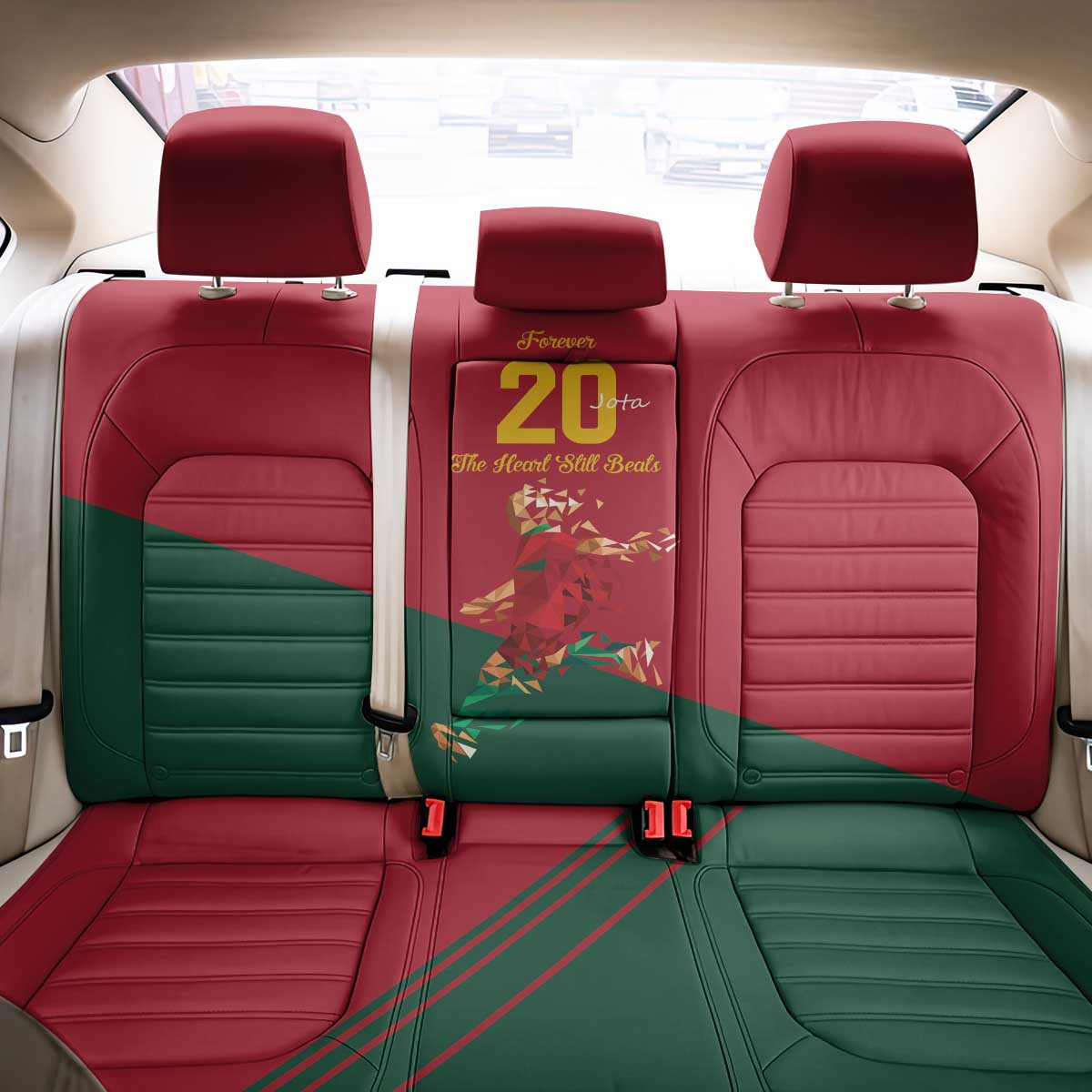 Portuguese Footballer Memorial Back Car Seat Cover Forever 20 The Heart Still Beats - Wonder Print Shop