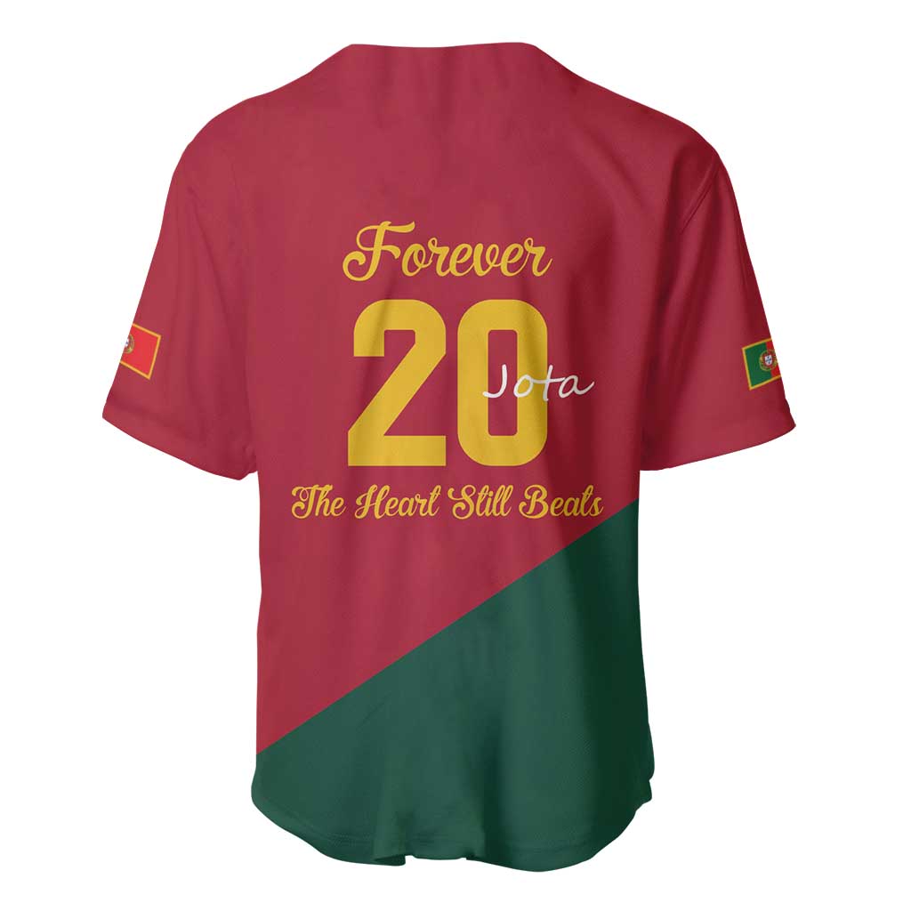 Portuguese Footballer Memorial Baseball Jersey Forever 20 The Heart Still Beats - Wonder Print Shop