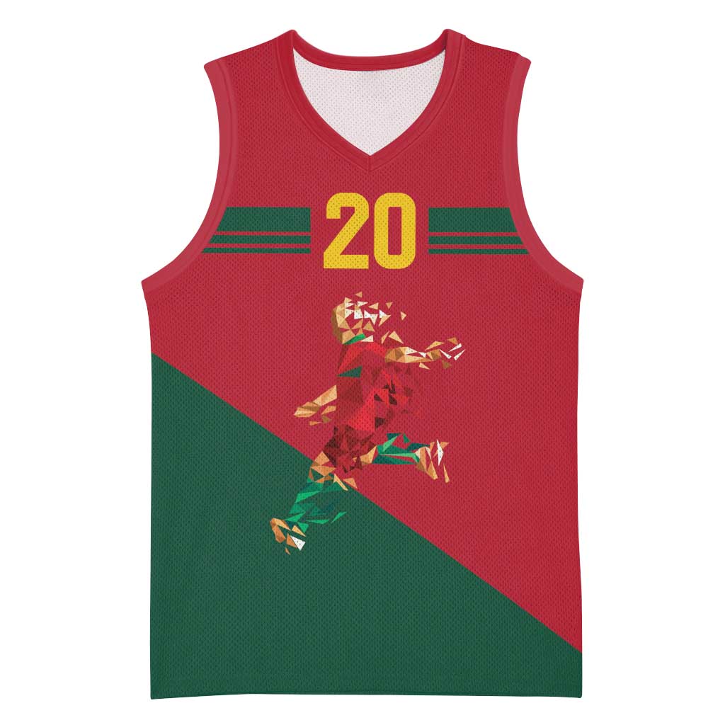 Portuguese Footballer Memorial Basketball Jersey Forever 20 The Heart Still Beats - Wonder Print Shop