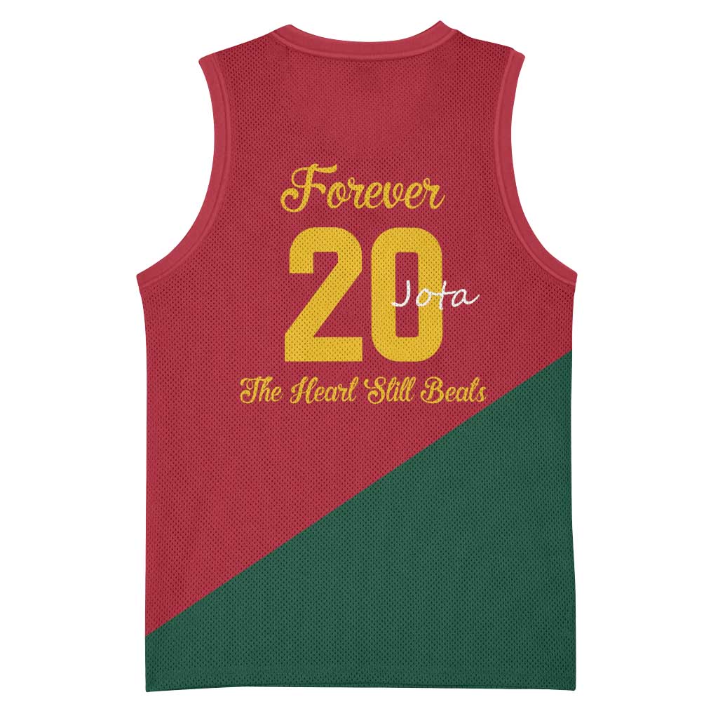 Portuguese Footballer Memorial Basketball Jersey Forever 20 The Heart Still Beats - Wonder Print Shop