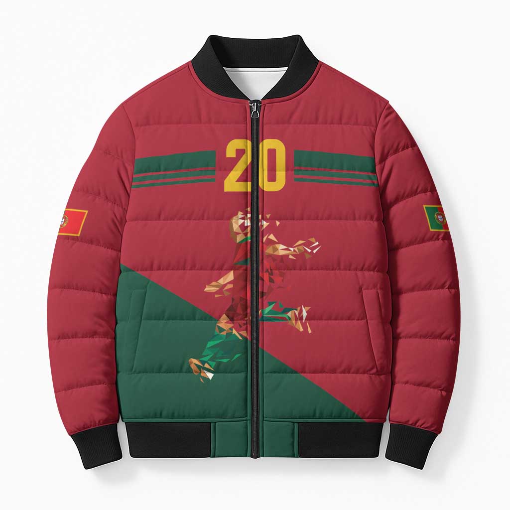 Portuguese Footballer Memorial Bomber Puffer Jacket Forever 20 The Heart Still Beats - Wonder Print Shop