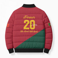 Portuguese Footballer Memorial Bomber Puffer Jacket Forever 20 The Heart Still Beats - Wonder Print Shop